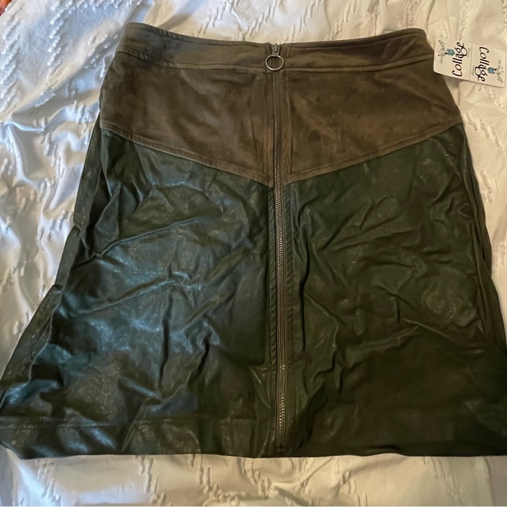 Faux leather skirt
